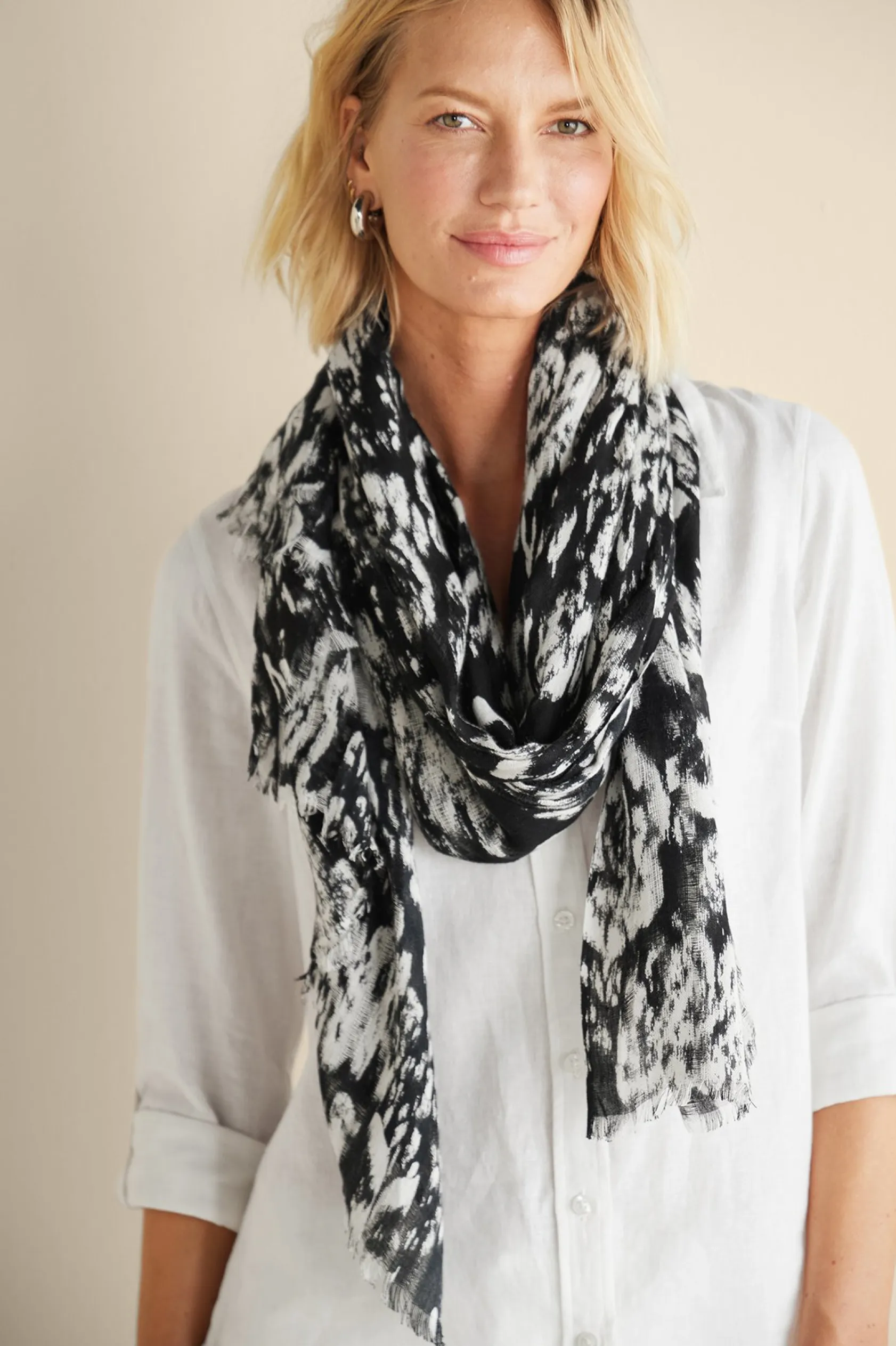 Soft Surroundings Alba Ikat Wrap Scarf