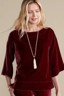 Soft Surroundings Aria Velvet Top