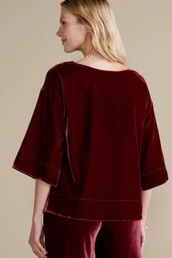 Soft Surroundings Aria Velvet Top
