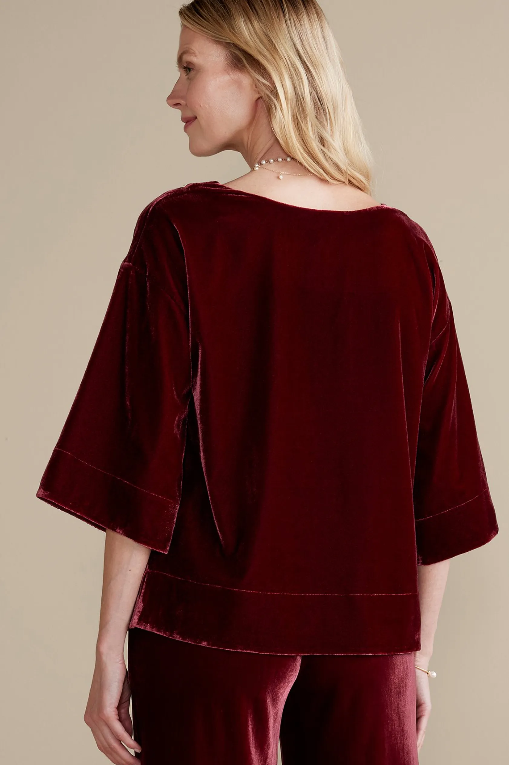 Soft Surroundings Aria Velvet Top