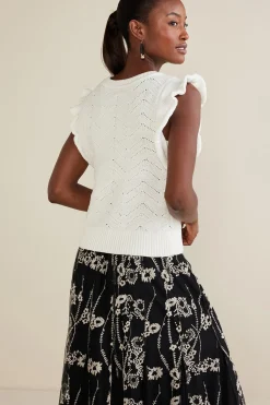 Soft Surroundings Celina Flutter Sleeve Sweater