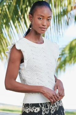 Soft Surroundings Celina Flutter Sleeve Sweater