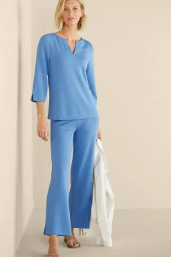 Soft Surroundings Ceri Knit 3/4 Sleeve Top