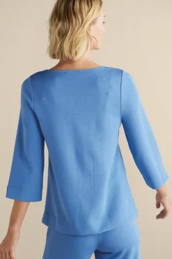 Soft Surroundings Ceri Knit 3/4 Sleeve Top