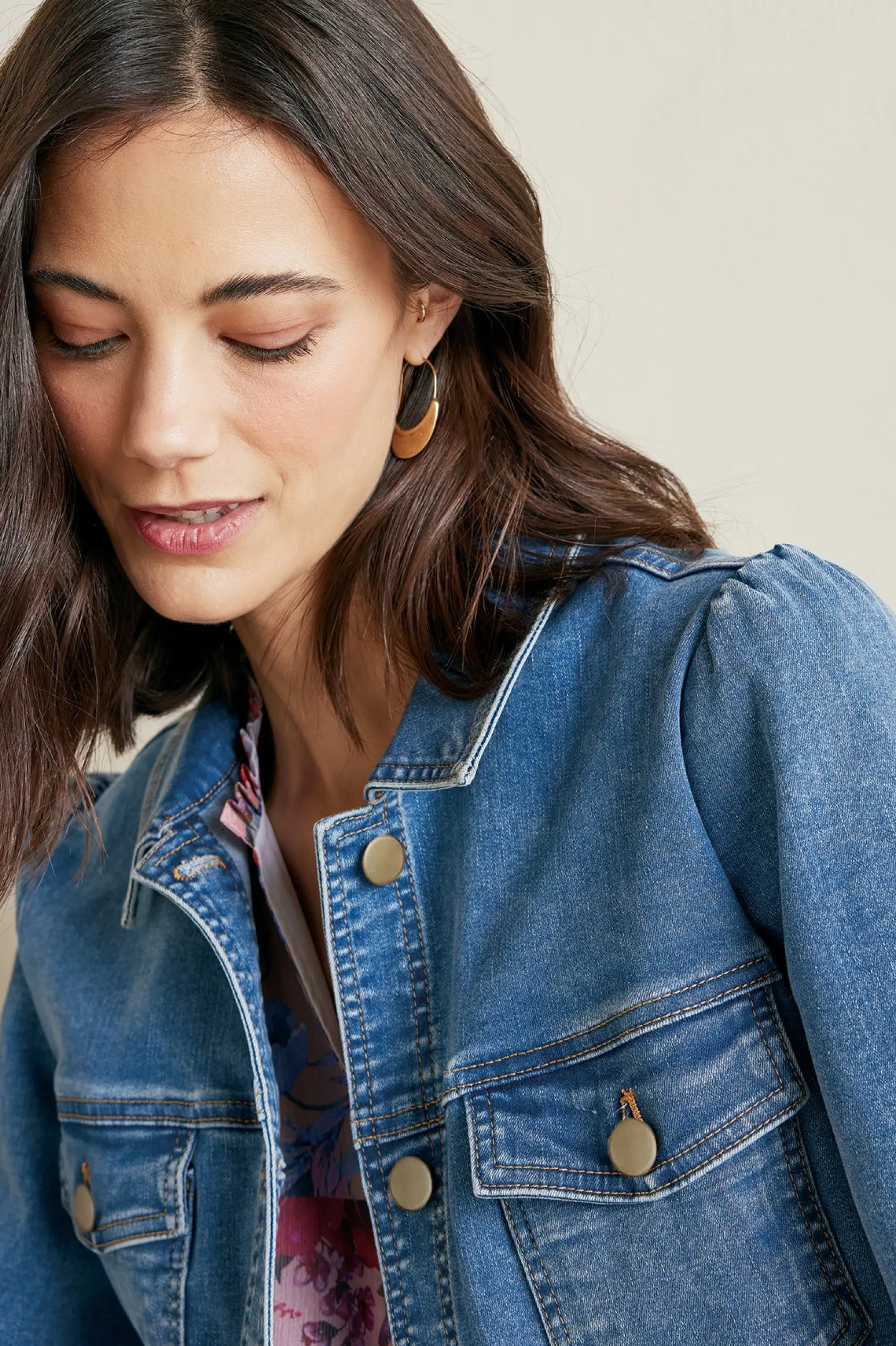 Soft Surroundings Diana Shapely Denim Jacket