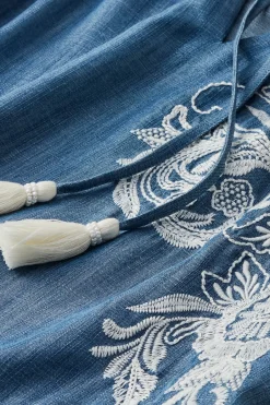 Soft Surroundings Diya Embroidered TENCEL™ Peasant Top