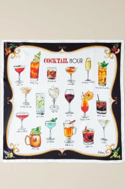 Soft Surroundings Drinks on Me Silk Scarf