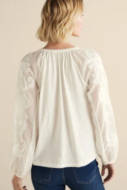 Soft Surroundings Enya Embroidered Top