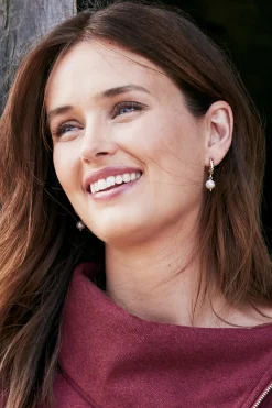 Soft Surroundings Estella Pearl Mini Hoop Earring