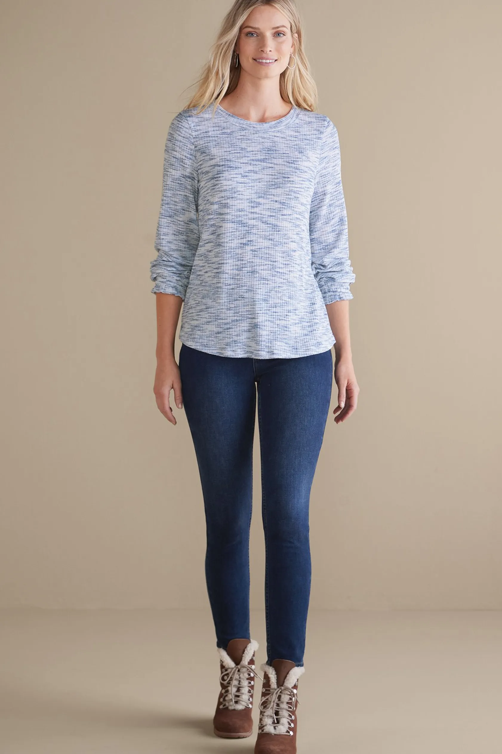 Soft Surroundings Evie Space-Dye Top