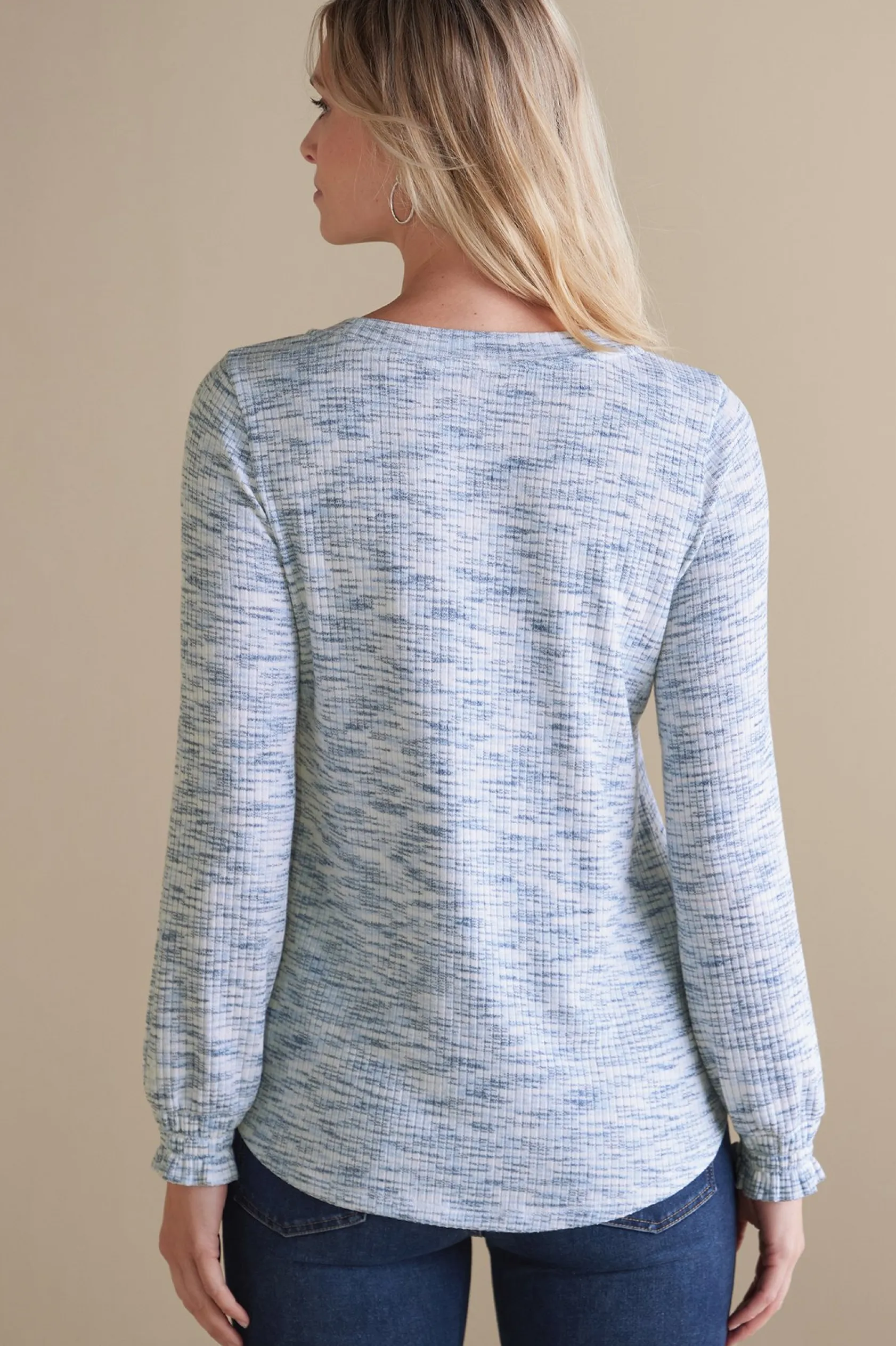 Soft Surroundings Evie Space-Dye Top