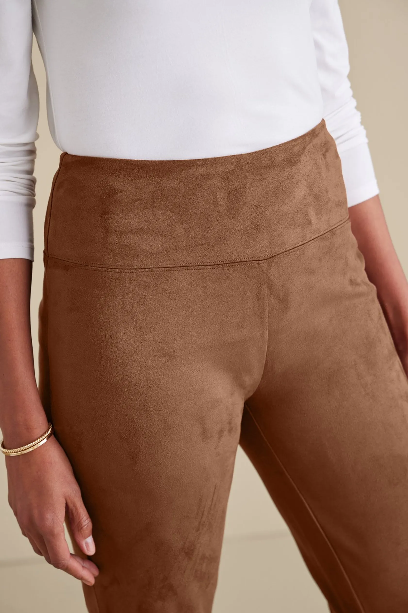 Soft Surroundings Faux Suede Pull-On Leggings