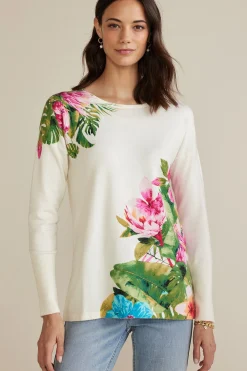 Soft Surroundings Garden Bloom Sweater