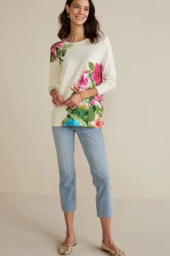 Soft Surroundings Garden Bloom Sweater