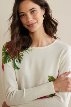 Soft Surroundings Garden Bloom Sweater