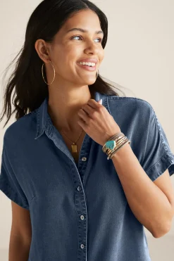 Soft Surroundings Je Veux Midi Shirtdress