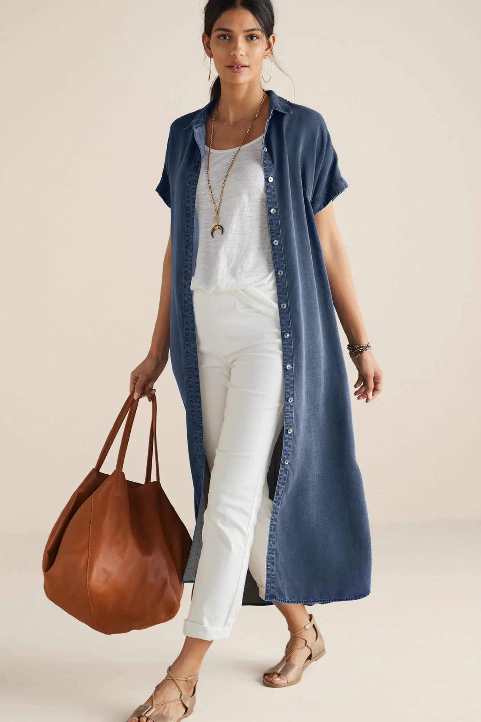 Soft Surroundings Je Veux Midi Shirtdress