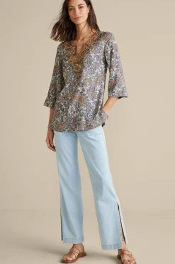 Soft Surroundings Kaimana Embellished Tunic