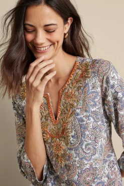 Soft Surroundings Kaimana Embellished Tunic