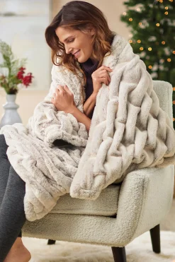 Soft Surroundings La Parisienne Faux Fur Throw