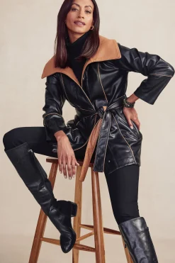 Soft Surroundings Lausanne Faux Leather Jacket