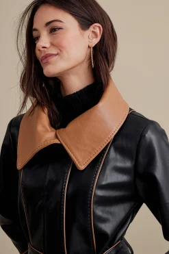 Soft Surroundings Lausanne Faux Leather Jacket