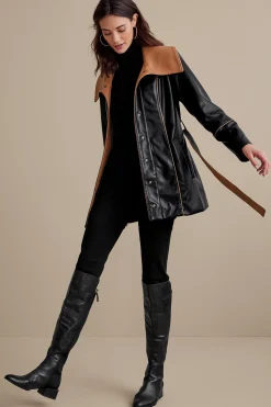 Soft Surroundings Lausanne Faux Leather Jacket