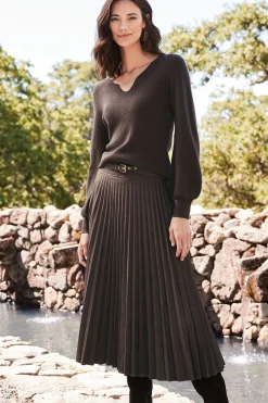 Soft Surroundings Lavina Faux Suede Skirt