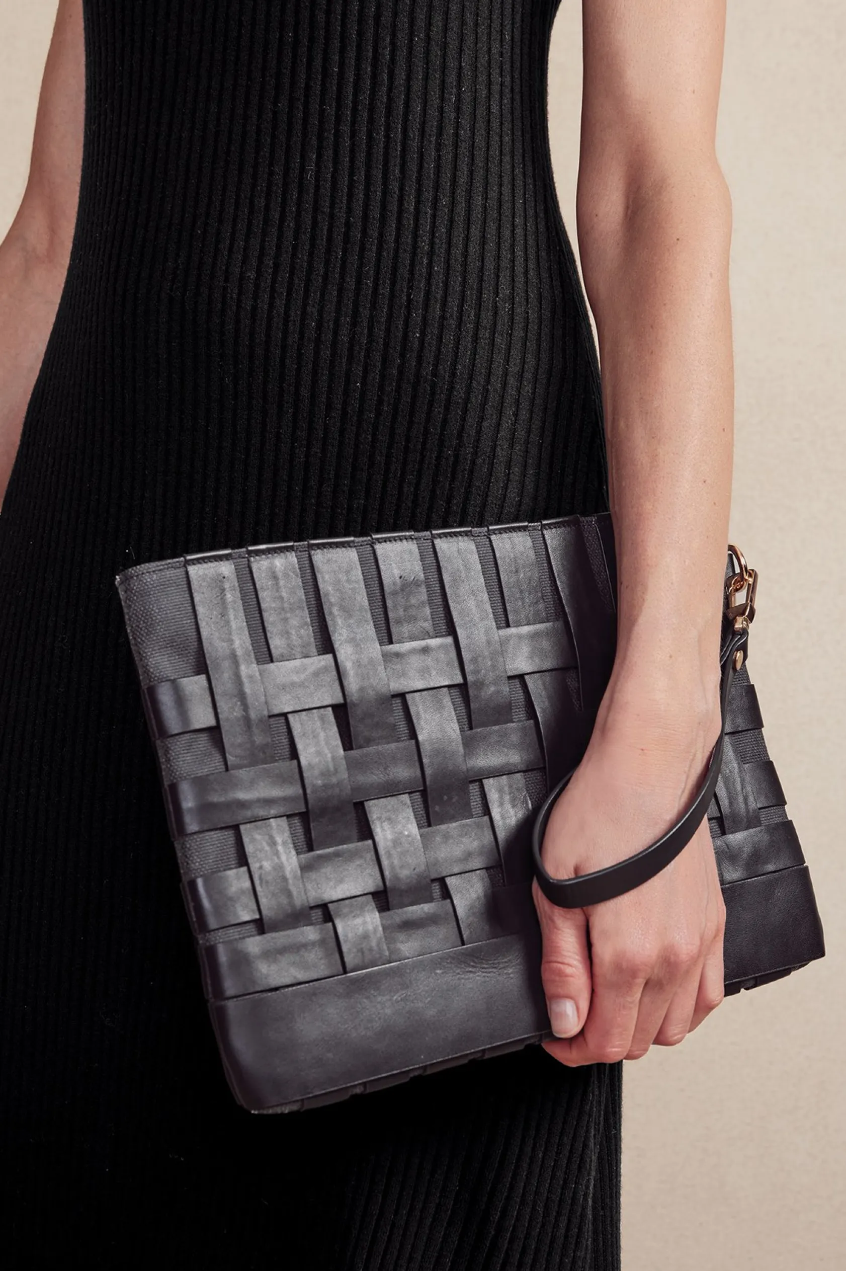 Soft Surroundings Leather Strap In Clutch