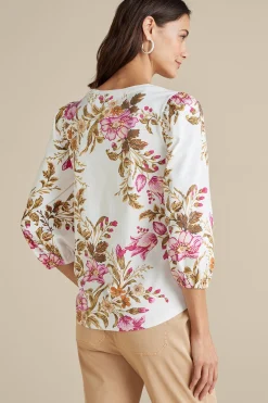 Soft Surroundings Lesley Printed Top