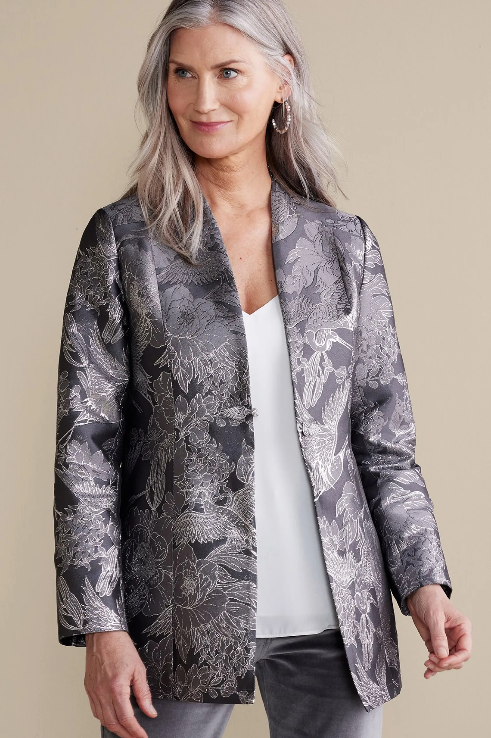 Soft Surroundings Lismore Jacquard Jacket