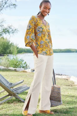 Soft Surroundings Lorna Button Front Top