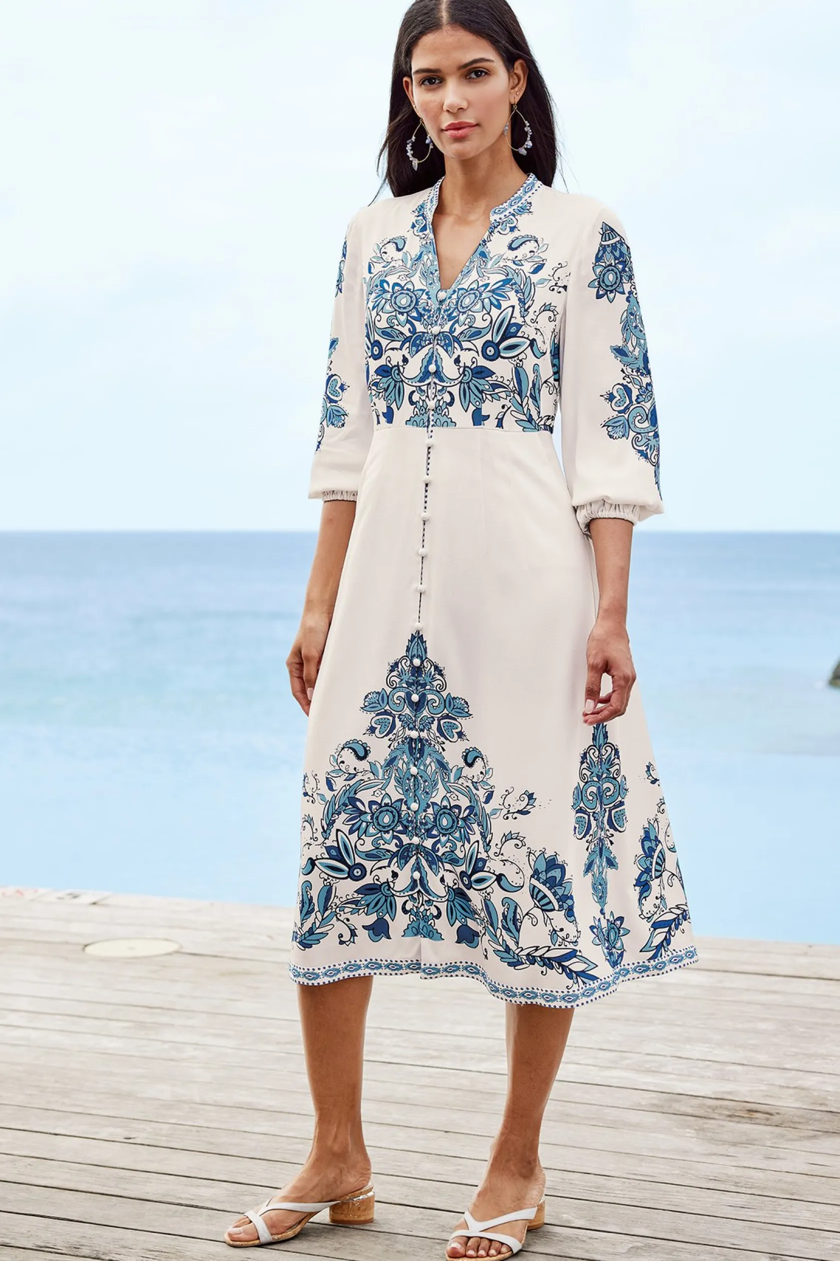 Soft Surroundings Louise Midi Dress