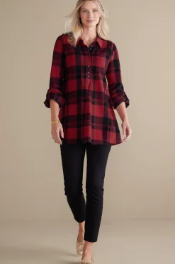 Soft Surroundings Mad About Plaid Tunic