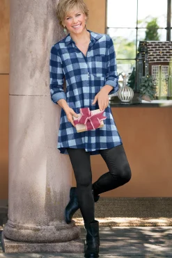 Soft Surroundings Mad About Plaid Tunic I