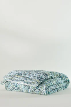 Soft Surroundings Margo Iris Reversible Printed Quilt