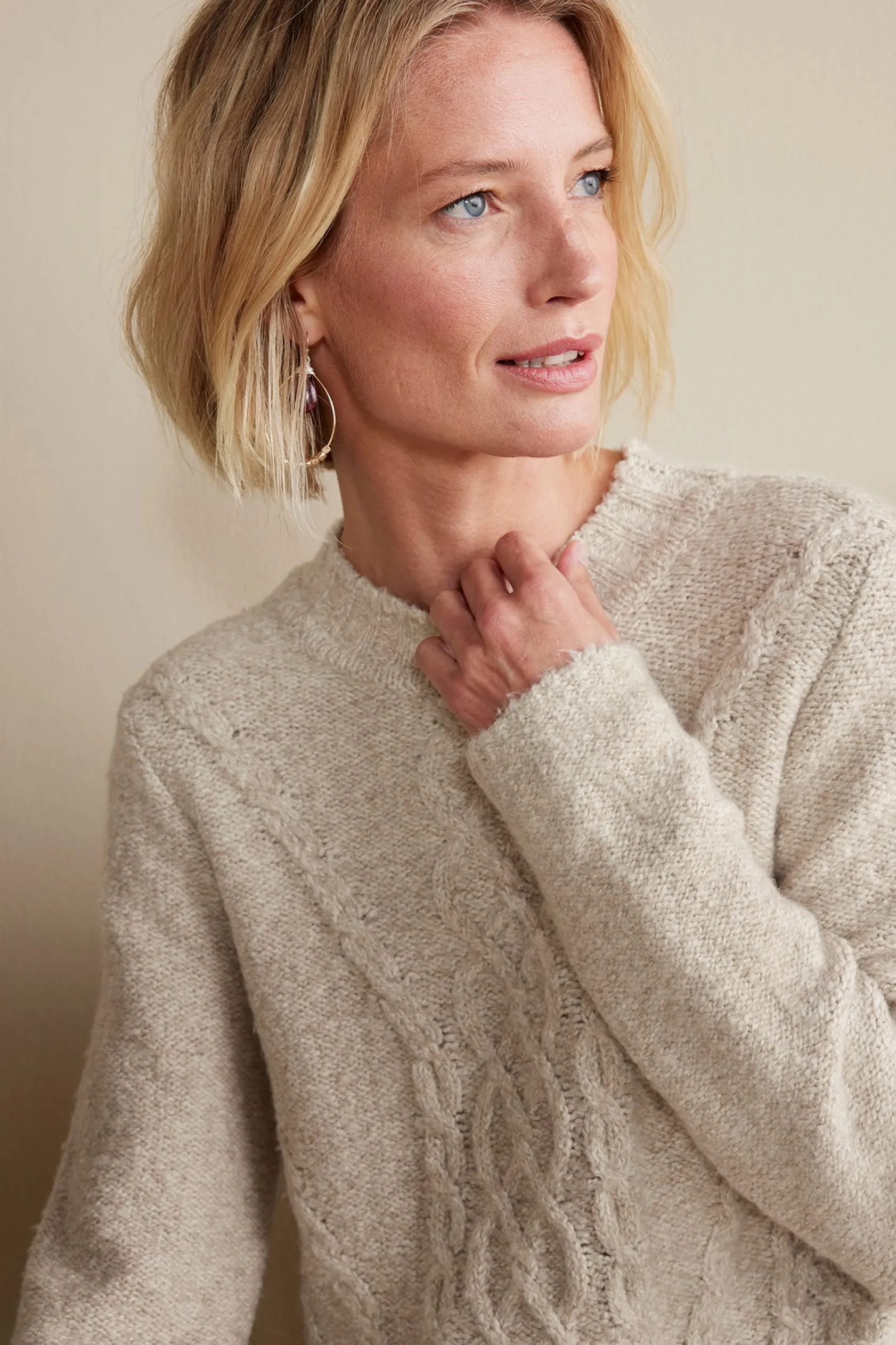 Soft Surroundings Marianna Cable Sweater