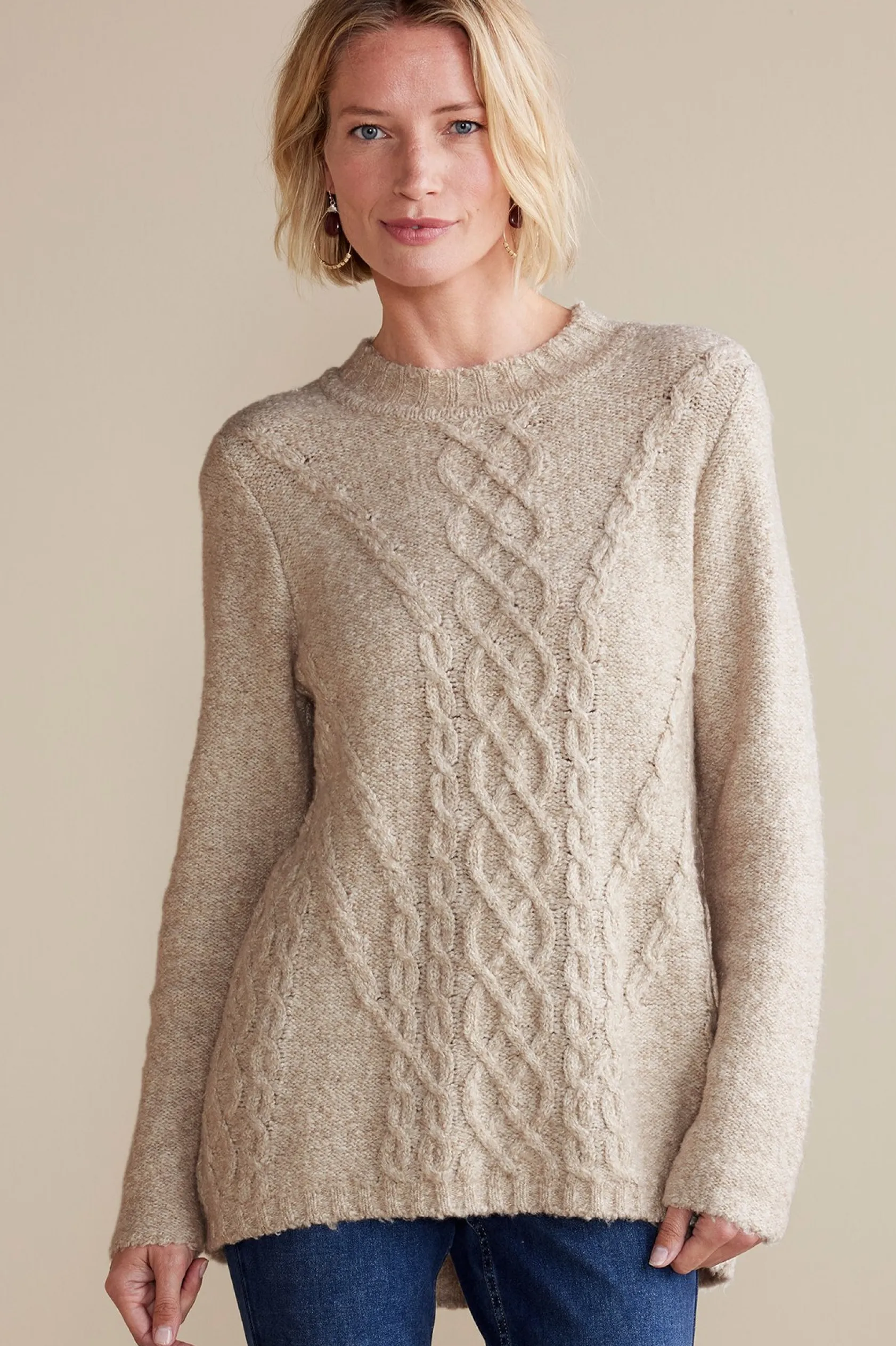Soft Surroundings Marianna Cable Sweater
