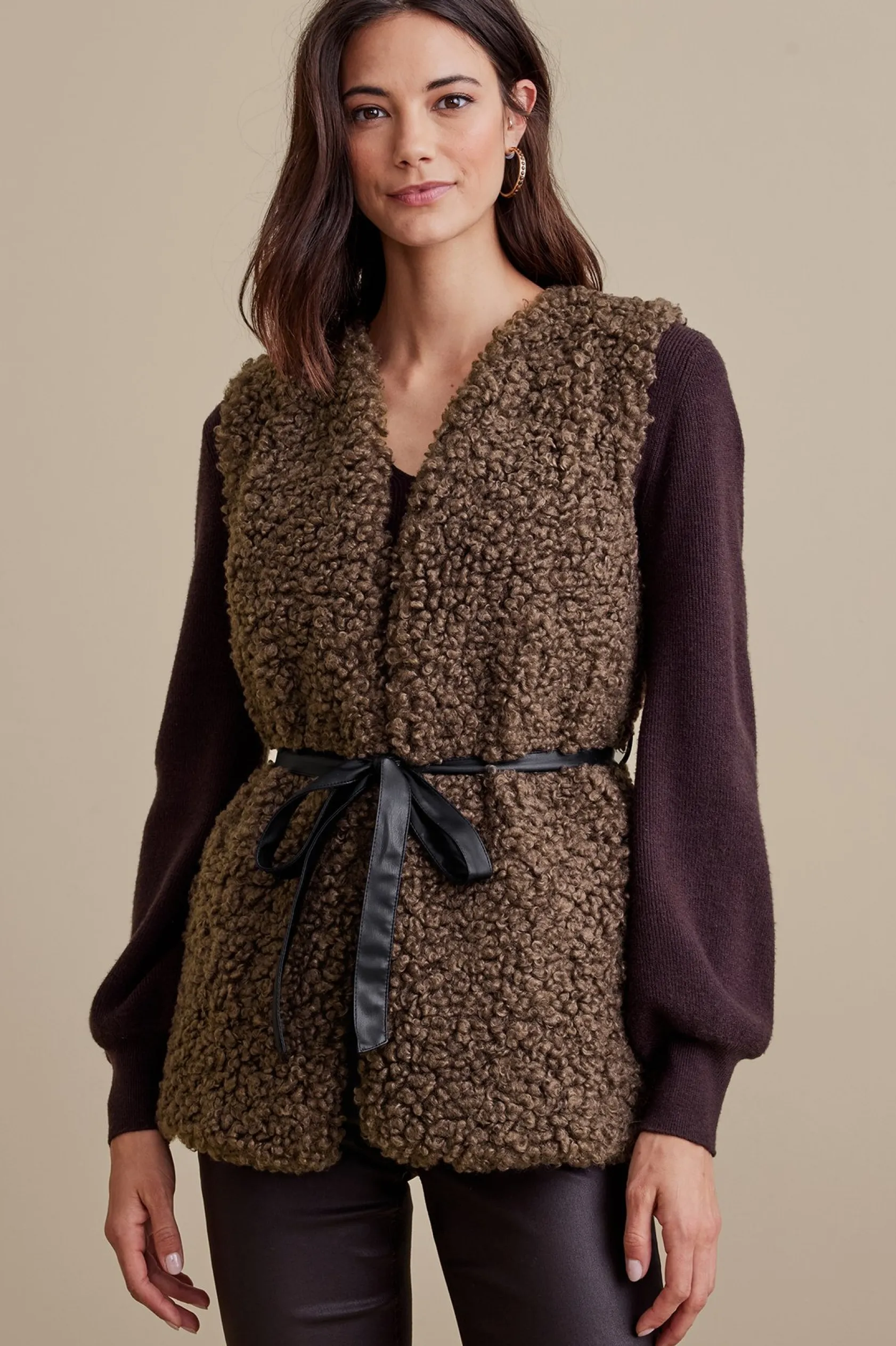 Soft Surroundings Maribo Shearling Vest