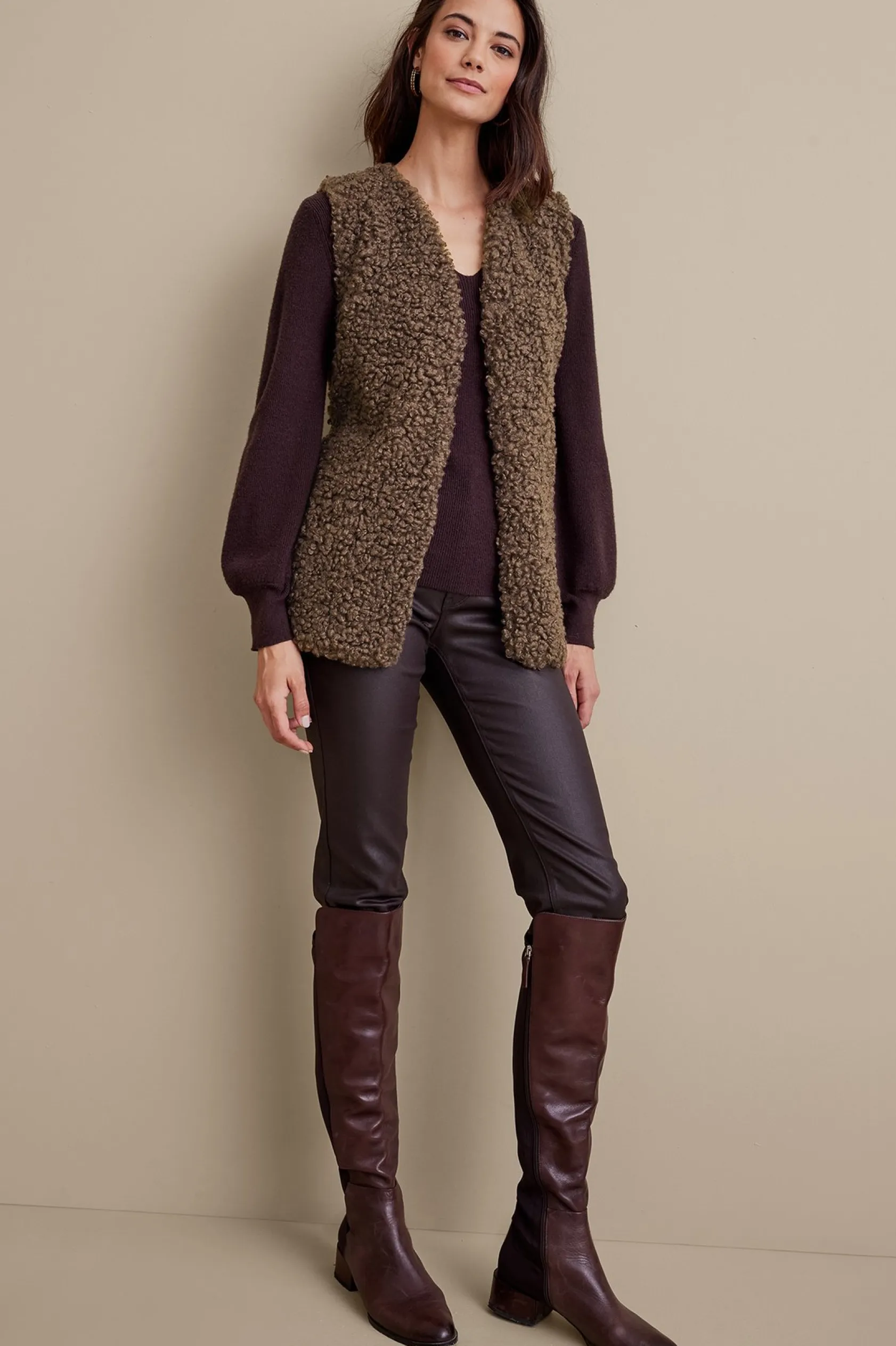 Soft Surroundings Maribo Shearling Vest