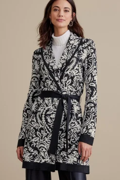 Soft Surroundings Marika Jacquard Cardigan