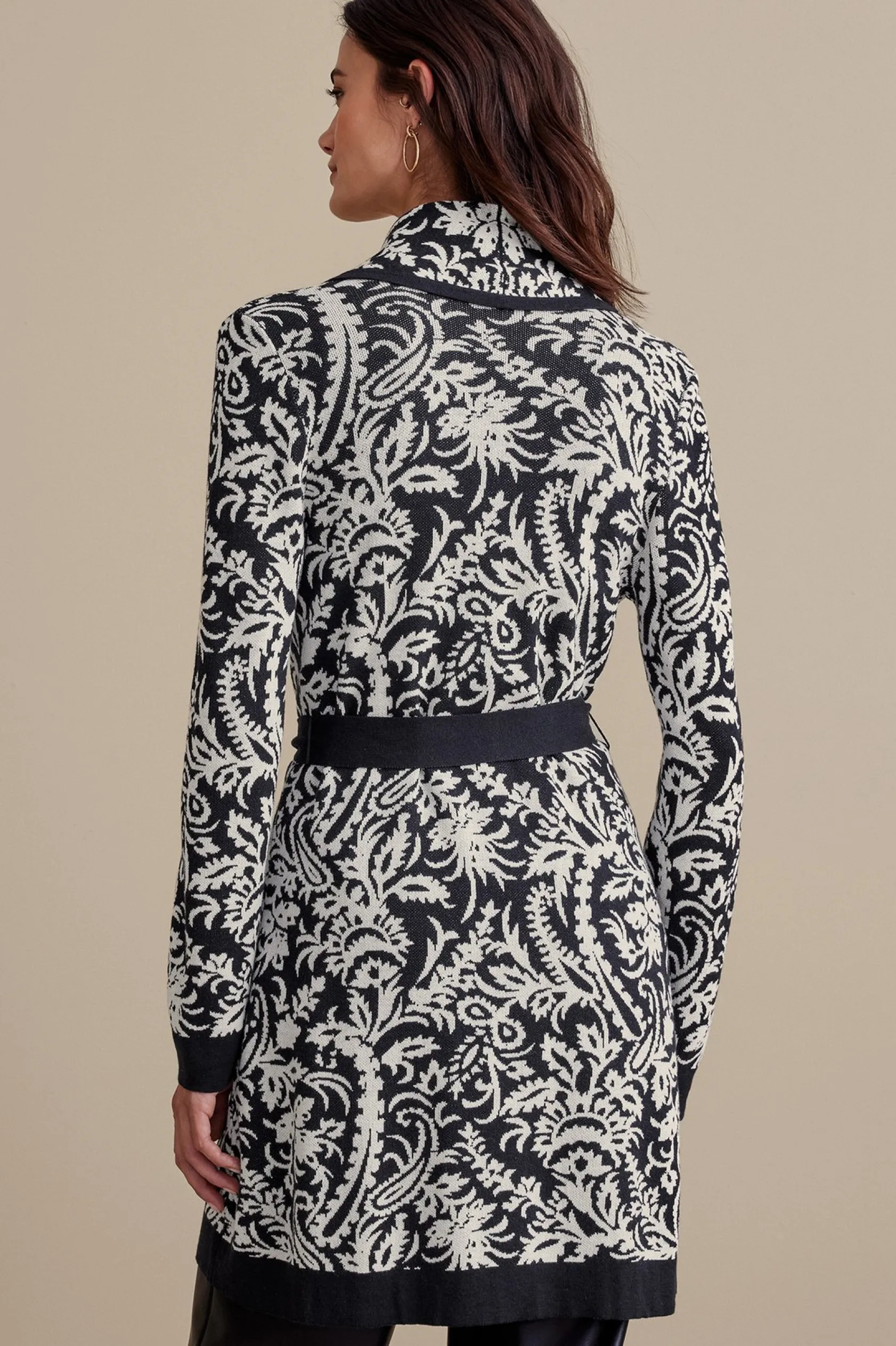 Soft Surroundings Marika Jacquard Cardigan