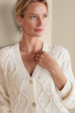 Soft Surroundings Meryl Cable Cardigan