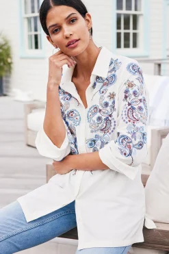Soft Surroundings Nadia Linen Blend Shirt