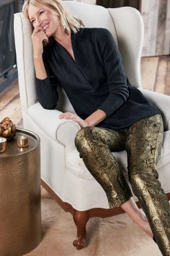 Soft Surroundings Nevina Jacquard Trouser