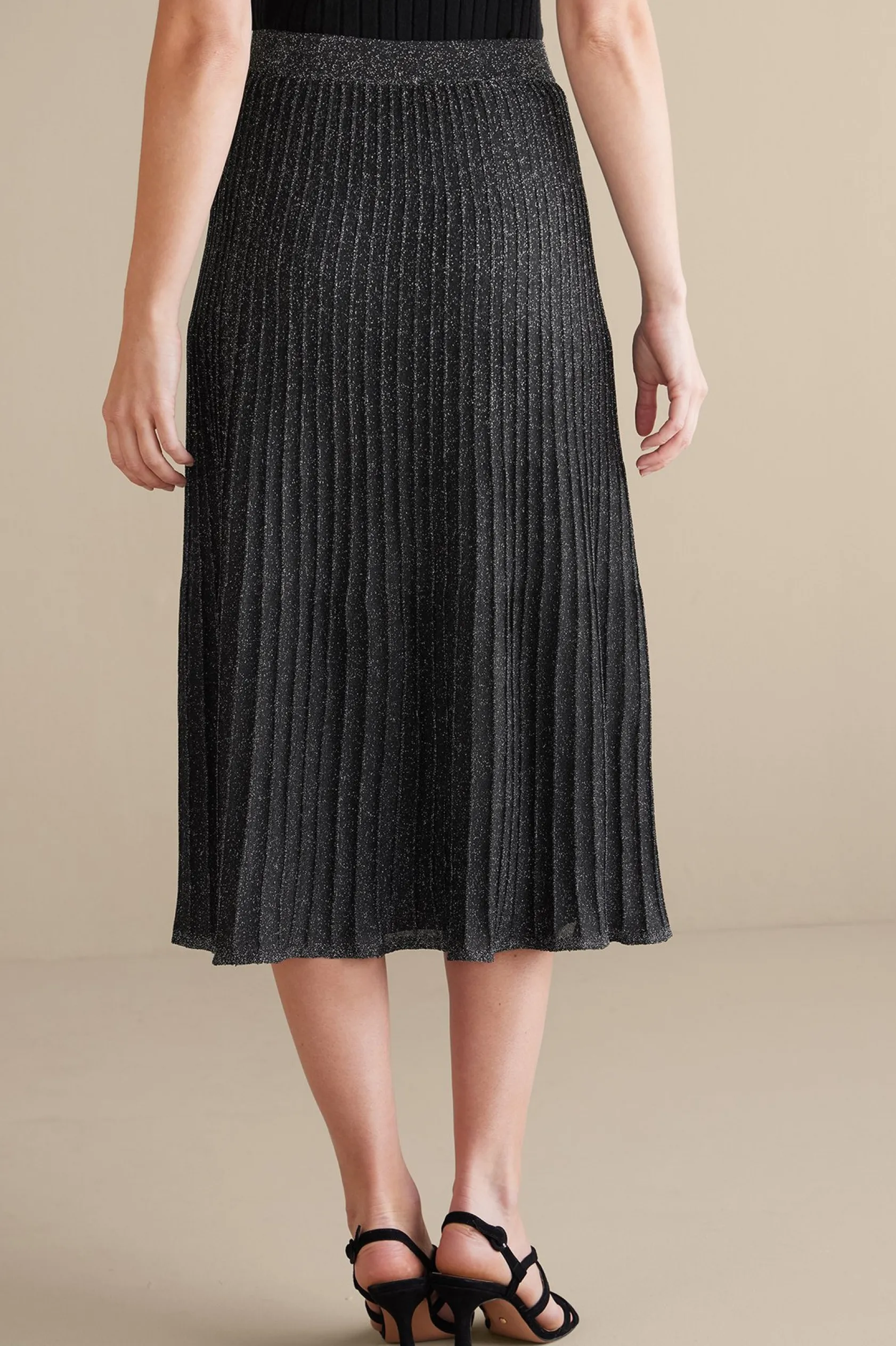 Soft Surroundings Nisha Knit Pleated Skirt