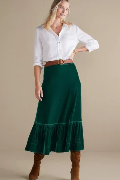Soft Surroundings Noelle Velvet Skirt