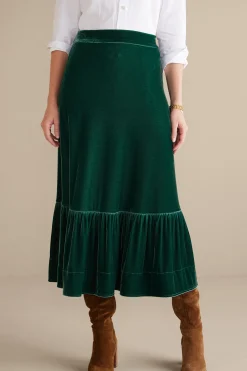 Soft Surroundings Noelle Velvet Skirt