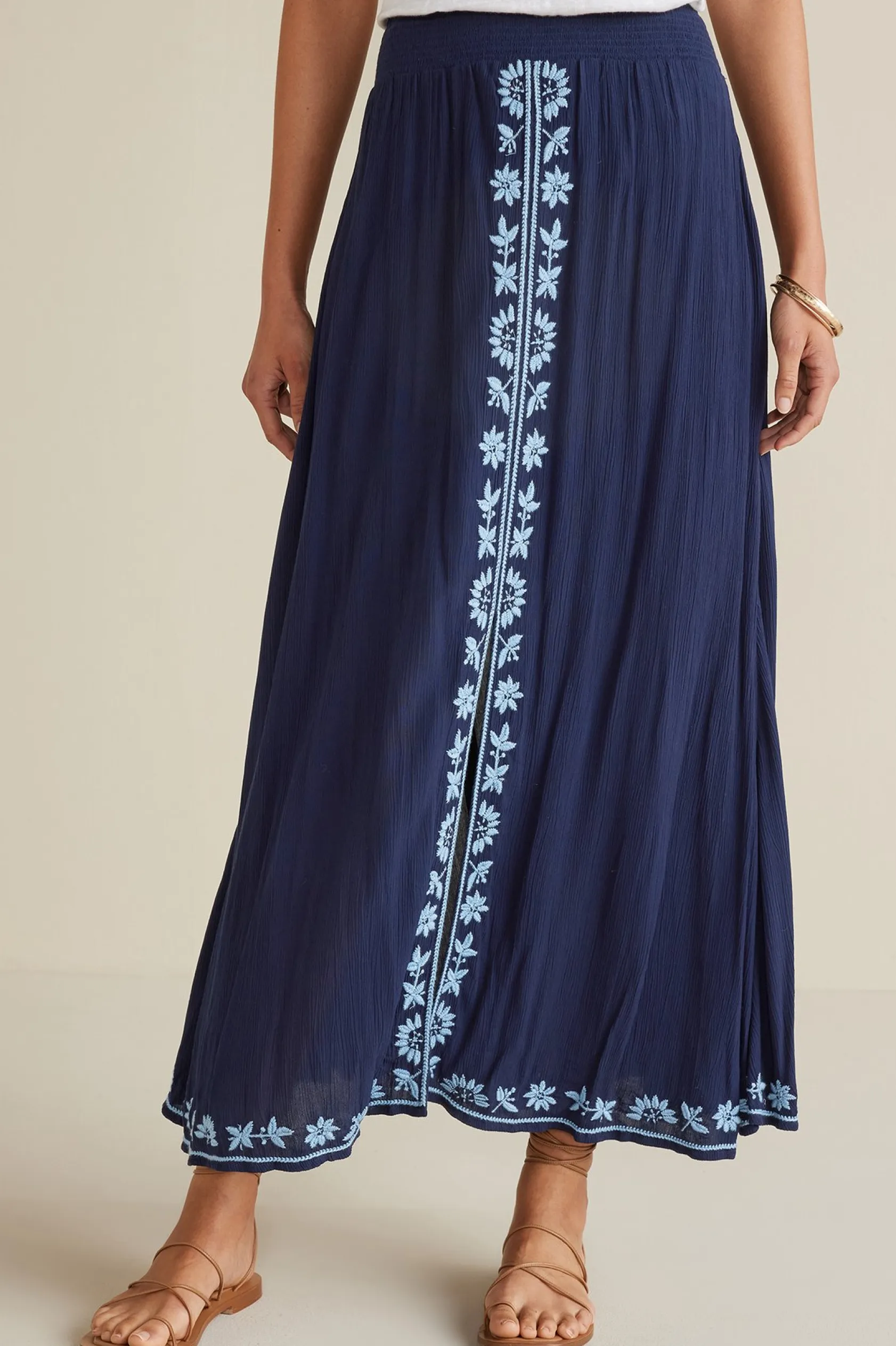 Soft Surroundings Petites Adele Gauze Maxi Skirt
