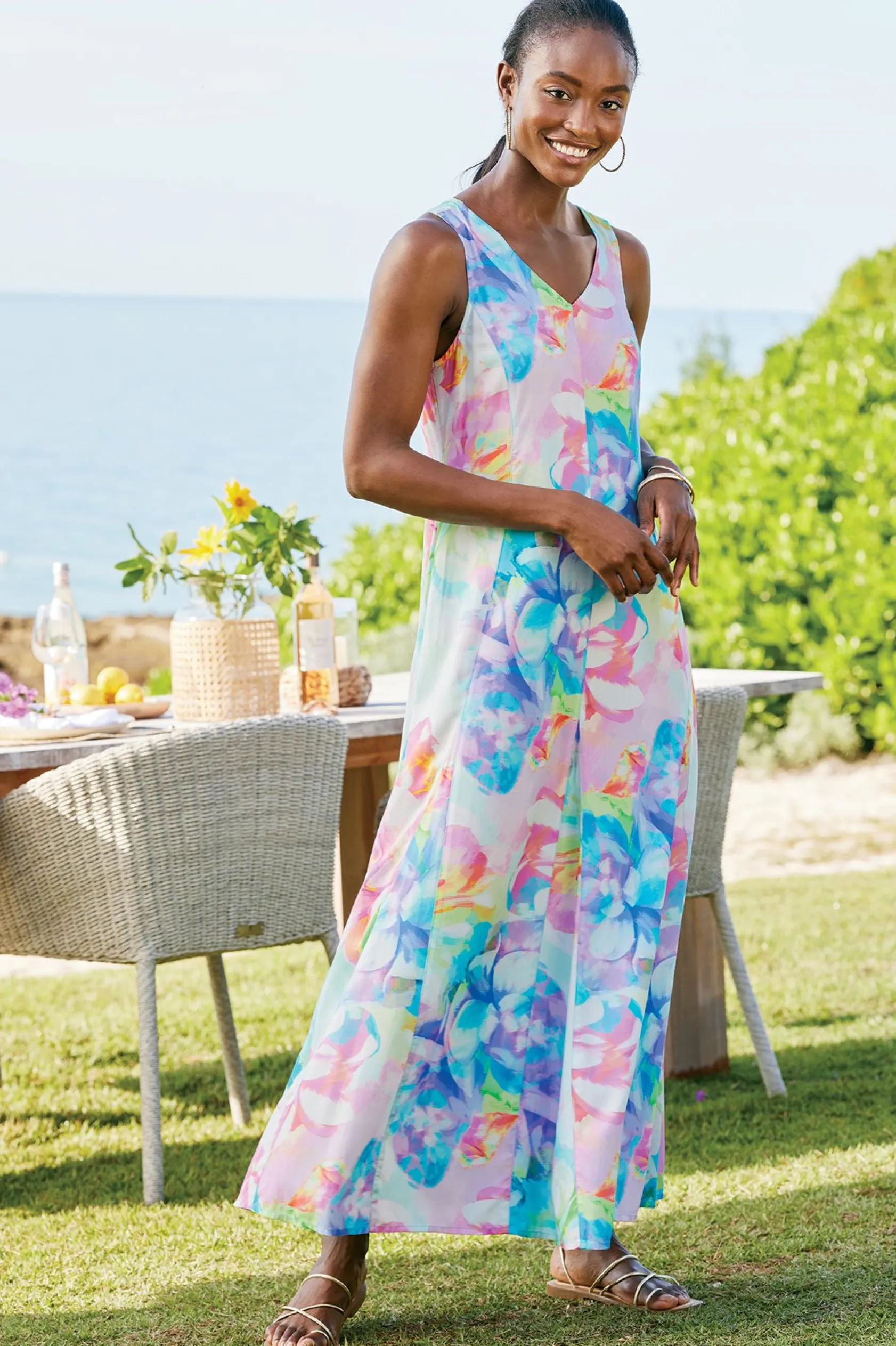 Soft Surroundings Petites Brenda Maxi Dress